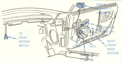 Right Door Power Mirror Wiring