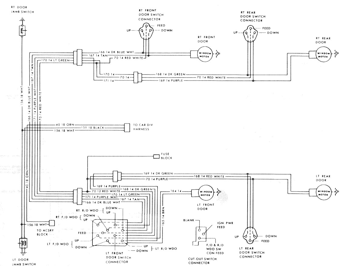 Power Windows Wiring Circuit. 1977