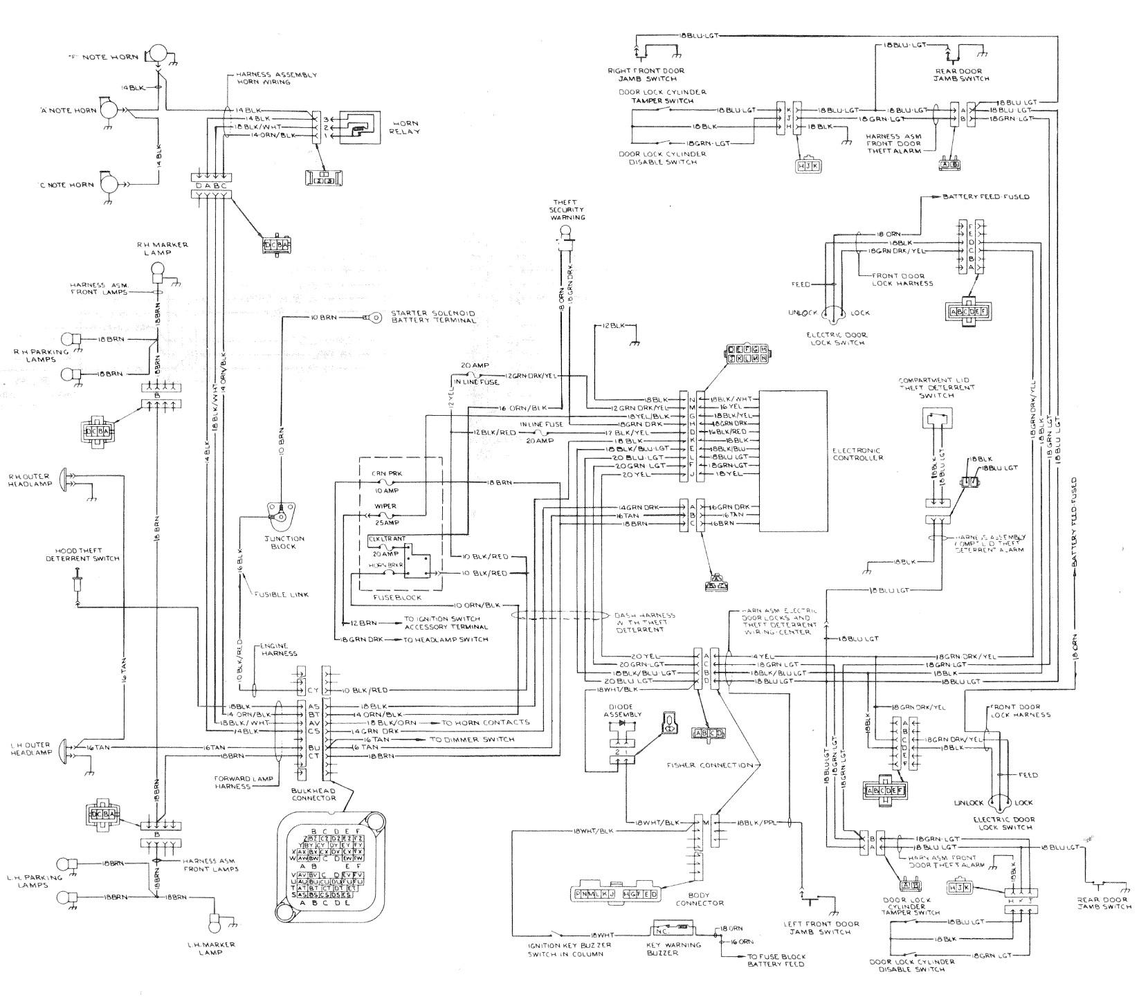 Theft Deterrent Wiring Circuit. 1977-78