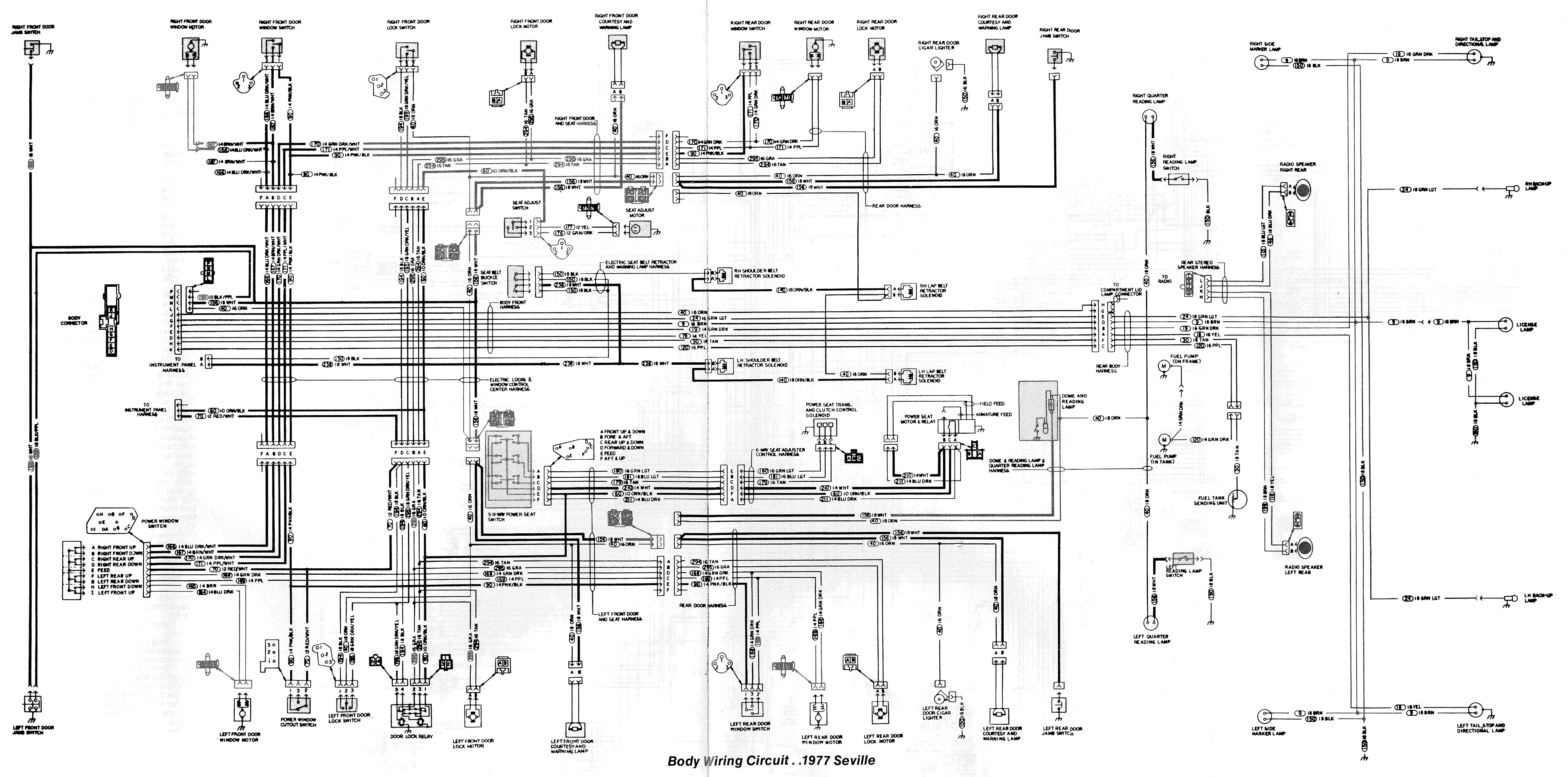 Body Wiring Circuit. 1977