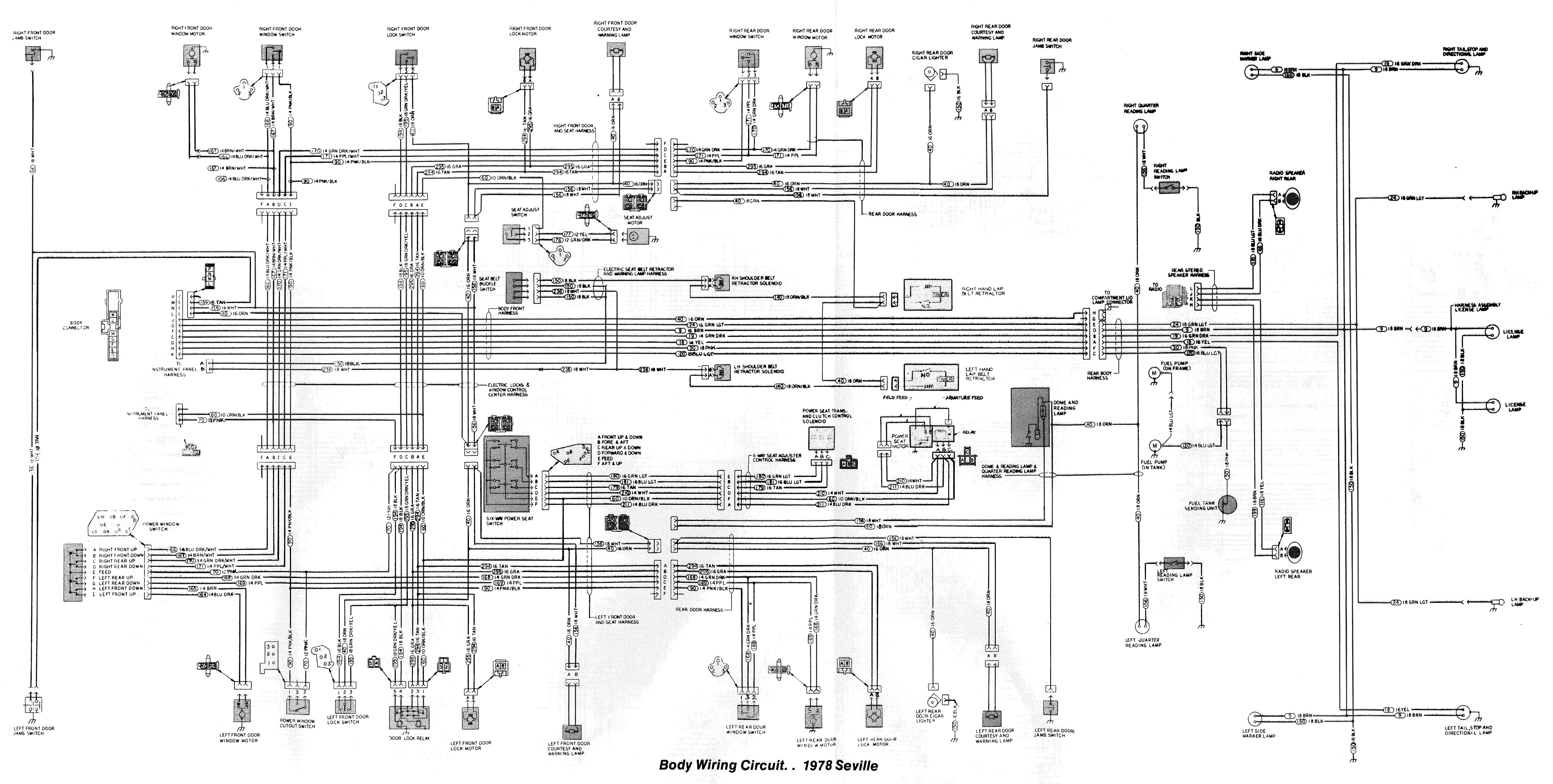 Body Wiring Circuit. 1978